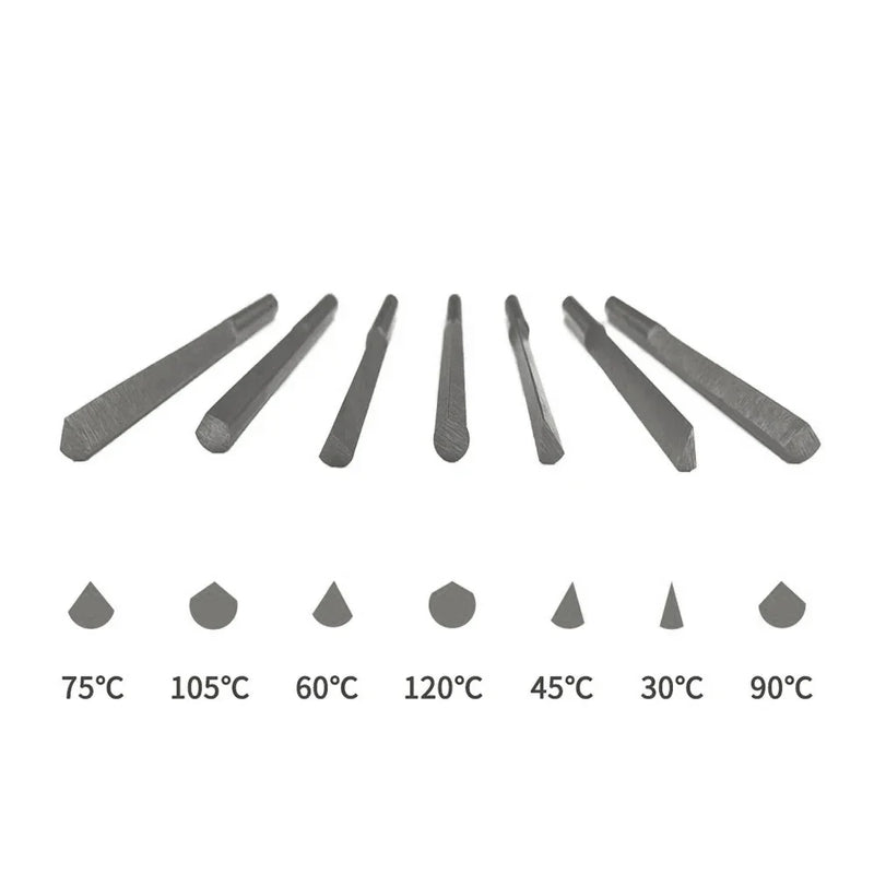 Tungsten Steel Angle Cutter Engraving Knives Jewelry Pneumatic Graver Accessories Spatula Triangle Metal Blades DIY Making Tools