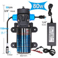 45/60/80/100W Self-Priming Pressurize Water Pump Drip Watering System Garden Greenhouse Automatic Misting Cooling Irrigation Kit