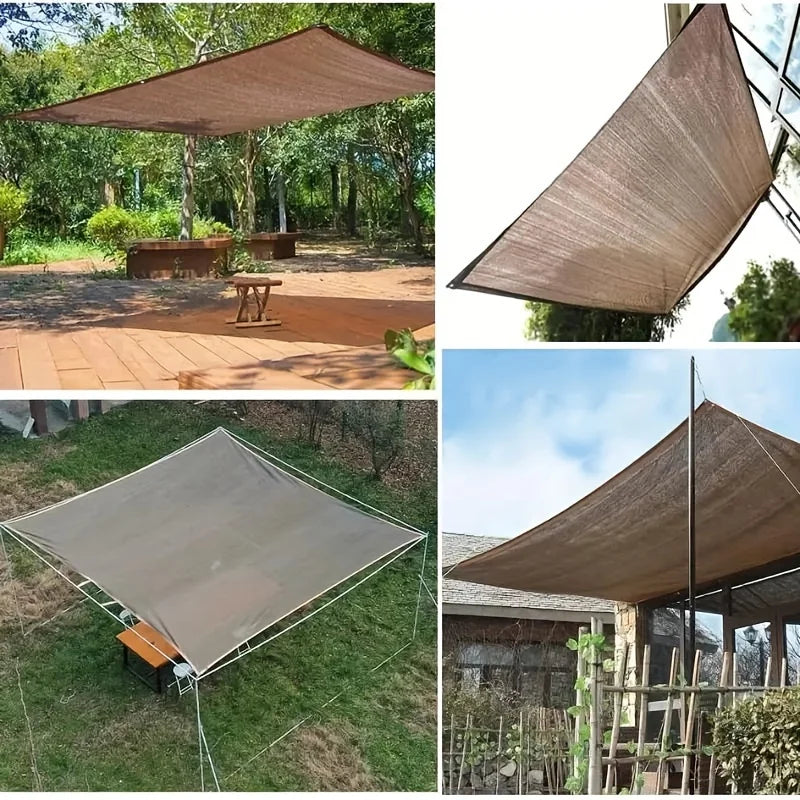 Outdoor Sun Shade Net - Brown, UV Protection, Durable | SAMAG
