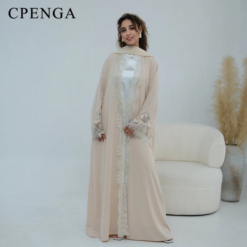 Luxury Floral Lace Abaya for Women Formal Wedding Evening | SAMAG