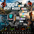 New Bumblebee Military Smart Watch 1000mAh Bluetooth Call LED Flashlight BP Monitor 100+Sports 5ATM Waterproof For iOS Android