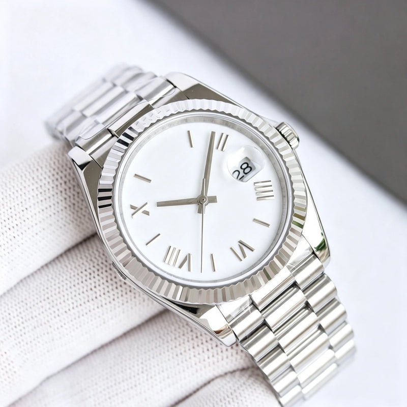 New Men Customized 904L Steel Automatic Mechanical Watch 40mm Luxury Clock Fashion 10bar Waterproof Date Watch For Man Adjustabl