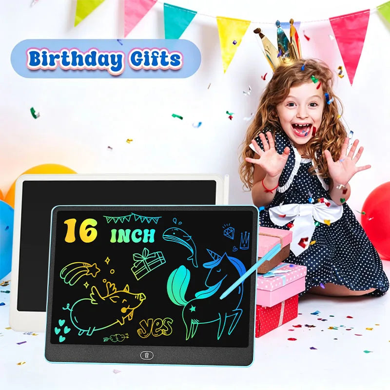 2-Pack 16-Inch LCD Writing Tablet Digital Drawing Tablet Handwriting Pads Portable Electronic Tablet Board For 3-8 Years Kids