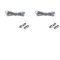 1/2/4 pairs Semicircle No Tie Shoelaces Elastic Sneakers shoelace Metal Lock Lazy Laces for Kid and Adult One size fits all shoe