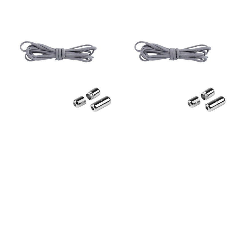 1/2/4 pairs Semicircle No Tie Shoelaces Elastic Sneakers shoelace Metal Lock Lazy Laces for Kid and Adult One size fits all shoe