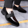 Large size 48 men's leather shoes, new spring 2026 style, one-piece slip-on, versatile and fashionable leather shoes