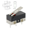20/100/1000Pcs 3Pin Micro Limit Switch SPDT Momentary Push Button Switch 1A/125V Mouse Switch with Handle Roller
