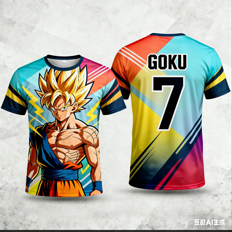 Summer Dragon Ball Retro Fitness T - shirt Men's Oversized - View 7 | SAMAG