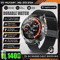 Military Grade Alloy Smartwatch 1400mAh Long Standby Waterproof SOS Emergency Flashlight BT Call Outdoor Sports Watch For Men