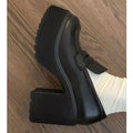 Mary Janes Women's oes Thi Bot Heightening Faionable Spring Autumn Retro High Heels Roman Sle Glued Rubber Sole