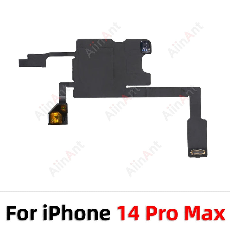 AiinAnt Phone Top Sound Ear Earpiece Speaker Proximity Light Sensor Flex Cable For iPhone 12 13 14 15 Pro Max Plus