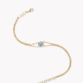 Lnngy 6.5mm 1ct Moissanite Bracelet 925 Sterling Silver Certified Double Chain Bracelets For Women Charm Wedding Jewelry Gift