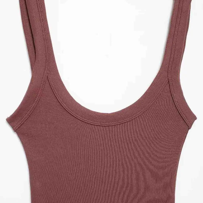 Women's Skinny Ribbed Bodysuits O Neck Straps Snap-Button Sexy Fashion Female Playsuits Comfortable Stretchy Clothing