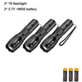 High Power T6 LED Flashlights Camping Torch 5 Light Modes Zoom Light Aluminum Alloys Waterproof Material External 18650 Battery