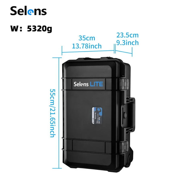 Selens Photography Toolbox Trolley Hard Case Professional Safety Protective Waterproof Shockproof Suitcase Safety Storage Box