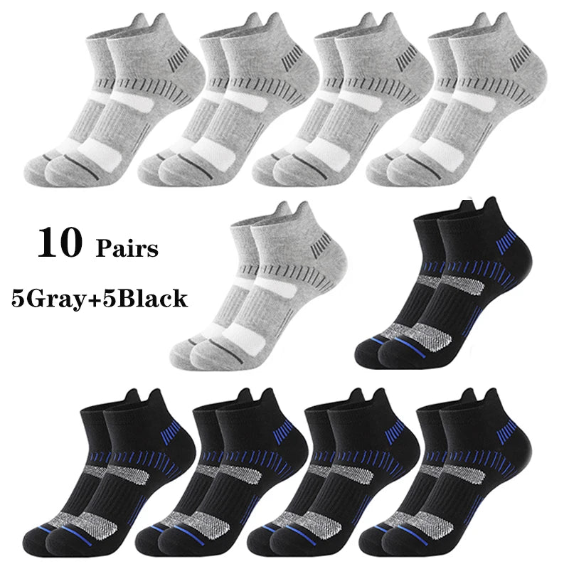 10 Pairs Ankle Athletic Running Socks Men Women Simple | SAMAG
