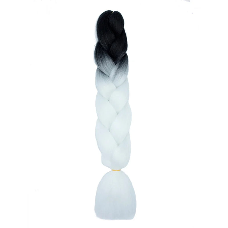 24 Inches DIY Jumbo Braiding Hair Synthetic Hair Extensions Afro Ombre Crochet Braid Hair Wholesale For Women