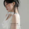 Sondr Elegant Cowl Neck Korean Wedding Dresses Sleeveless - View 5 | SAMAG