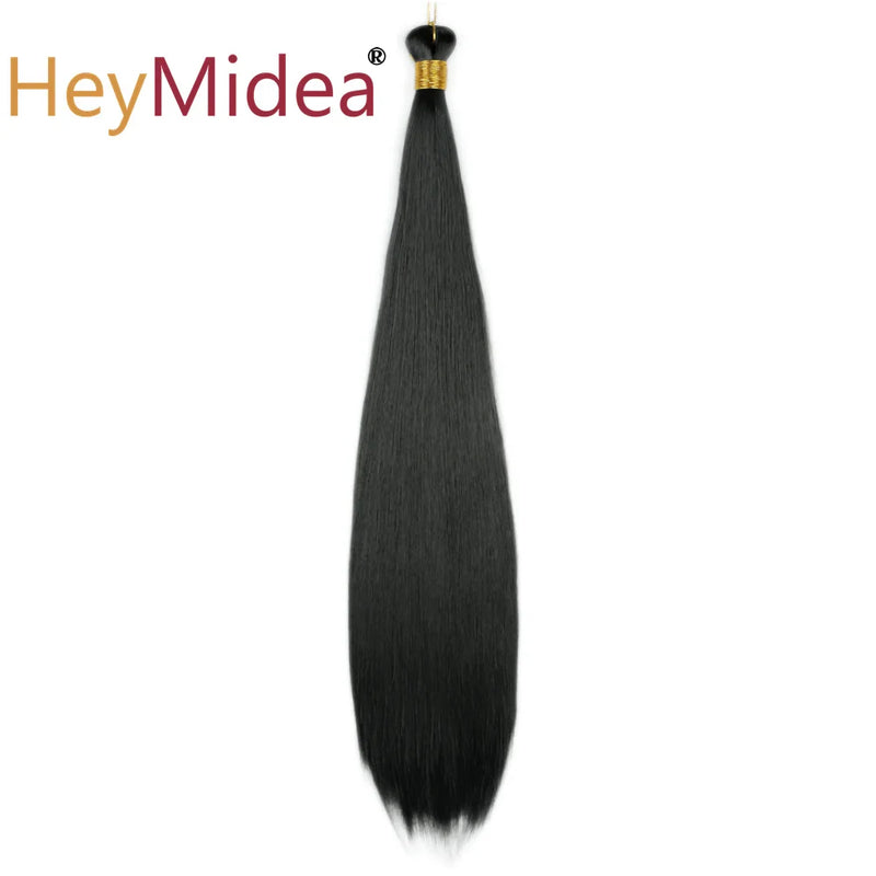 22-28Inch Straight Pony Hair Bundles Crochet Braids Hair Silky Colorful Synthetic Braiding Hair Ombre Synthetic Hair For Women