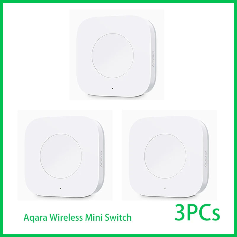 Aqara Wireless Mini Switch Zigbee Sensor Connection Smart Remote One Key Control Button Security Work for Mi Home APP Homekit