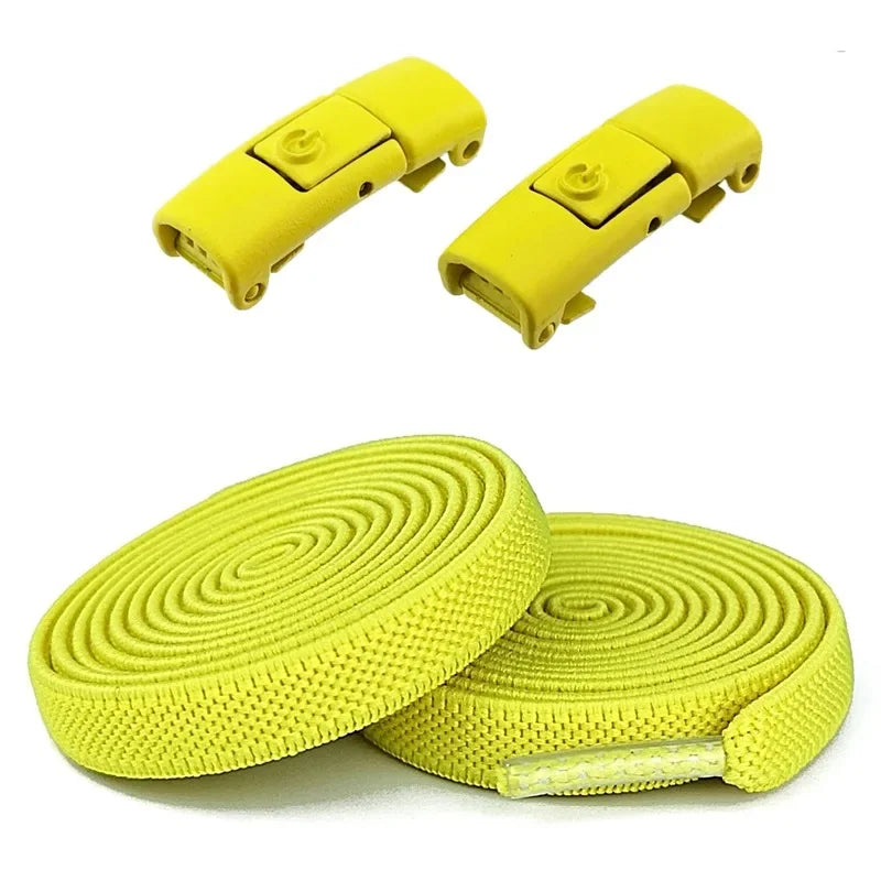 Elastic Laces Sports Colorful Press Lock Shoelaces Without Ties Flats No Tie Shoe Laces Kid Adult Shoelace Shoes Accessories New