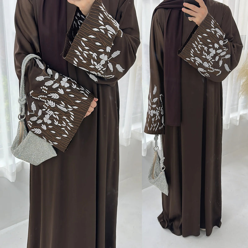 Turkey Emboridery Abaya for Women Dress Morocco Dubai Islam Vestidos Eid Muslim Arab Long Robe Ramadan Kaftan Abayas Jalabiya