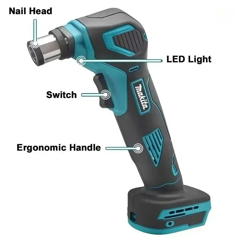 Makita Rechargeable Handheld Power Tool, 19000 RPM Auto Hammer Palm Nailer Cordless Electric Nail - View 4 | SAMAG