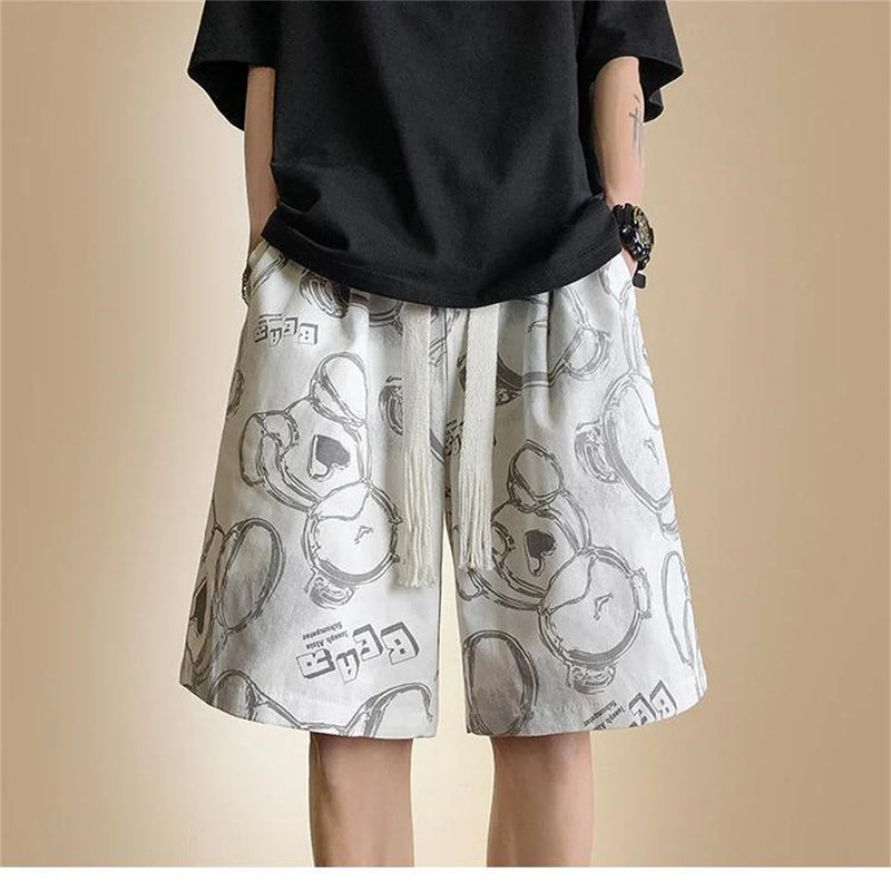 Cool Bear Print High Street Oversize Basketball Shorts | SAMAG
