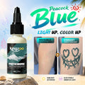 KINGZOO Temporary Tattoo Ink Sun Activated Color Changing Body Art Paint Airbrush Paint for Festival Party Beach Halloween 30ML