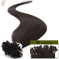 TESS U Tip Fusion Hair Extensions Microlink Keratin Hair Extensions 1g/pc Human Hair Capsules Pre Bonded Natural Hair Extensions