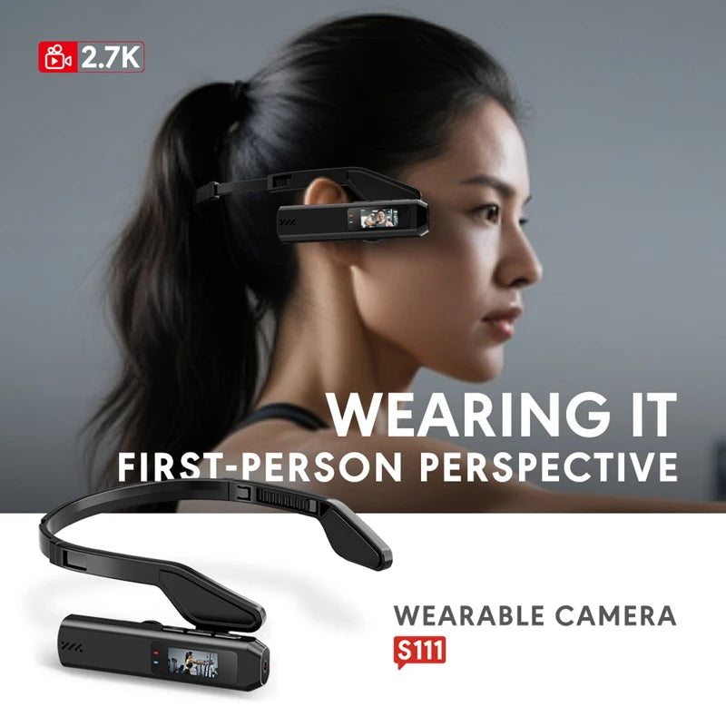 Head Mounted Camera Anti Shake Outdoor 2.7K High-Definition Sports Camera Cycling Recorder Photography and Video Recording