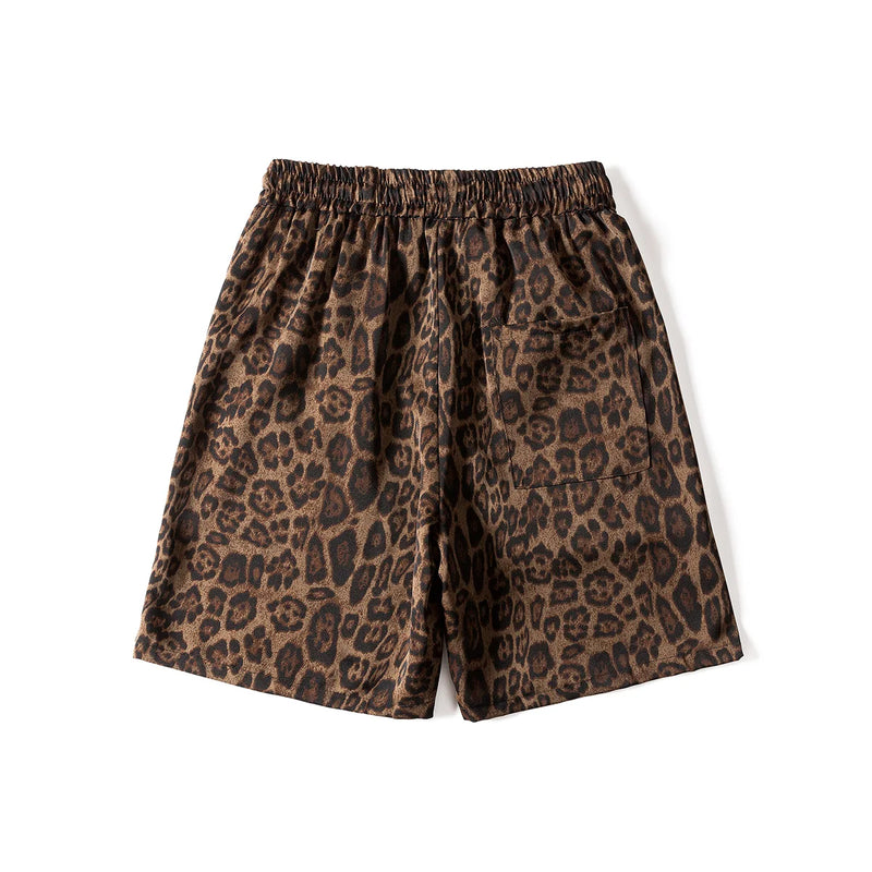 Summer Leopard Print Short-Sleeved Shorts Suit Men'S | SAMAG