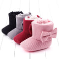 Baby Ankle-covered Boots Cute Bowknot Warm Lining Winter Infant First Walking Shoes for Baby Girls Soft Cotton Sole Baby Likes