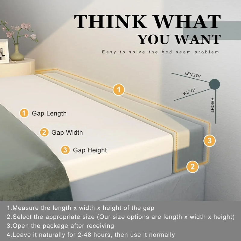 Bed Extender Headboard Pillow Mattress Bed Gap Filler Closed Gap between Mattress Headboard and Wall Bench Cushion Sofa Pad