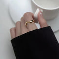 VENTFILLE 925 Sterling Silver Irregular Design Wave