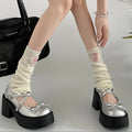 Lolita Shoes Women Japanese Style Mary Jane Shoes Women Vintage Shallow High Heels Chunky Platform Shoes Cosplay Female Sandals
