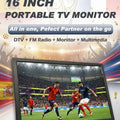 15.4 Inch Android Portable LED LCD Smart Televisor Digital TV for Football Match Live Stream Outdoor Camping Caravan Monitor