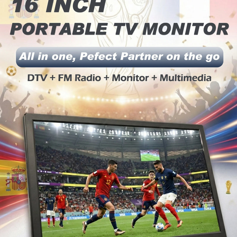 15.4 Inch Android Portable LED LCD Smart Televisor Digital TV for Football Match Live Stream Outdoor Camping Caravan Monitor