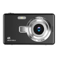 4K HD Digital Camera 16X Digital Zoom Compact CCD Camera Portable Vintage Vlog Camera for Students Travel 2.4 Inch IPS Screen