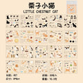 Stickers Book Cat Decorative Decal Kitty Seal for DIY Diary Planner Scrapbook Album School Supplies Stationery