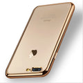 For IPhone 8 Plus Case Luxury Gold Plating Soft Silicone Gel Case for IPhone 14 13 11 Pro 12 Mini X XR XS Max 7 Plus Cover