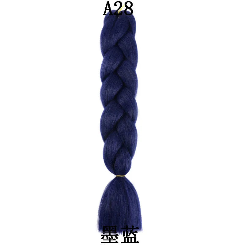 100g 24inch Jumbo Braiding Hair Synthetic Braiding Hair Braid in Hair Extensions Braids Hair for Twist for Daily Cosplay