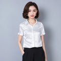 Simulation Silk Shirt Women's Short Sleeve New Wild - View 5 | SAMAG