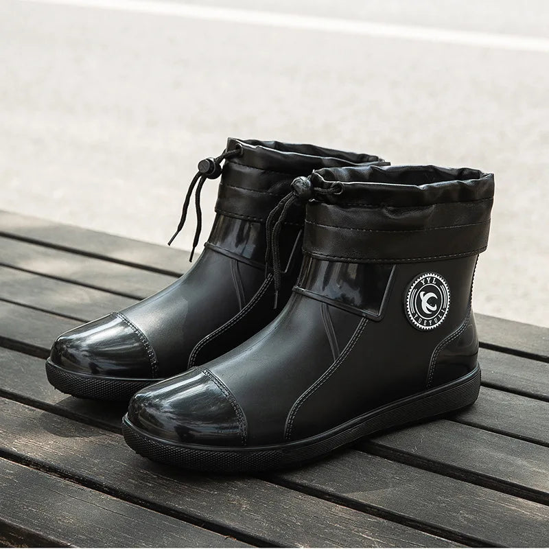 Botas 2024 Outdoor Man Boots Fashion Mens Rain Boots Four Seasons New Non-slip Comfortable Wear-resistant Men's Waterproof Shoes