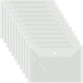 10 PCS Plastic Folders for Document, A4 Size Plastic Envelopes with Snap Closure, Clear File Folders Bags for School Office