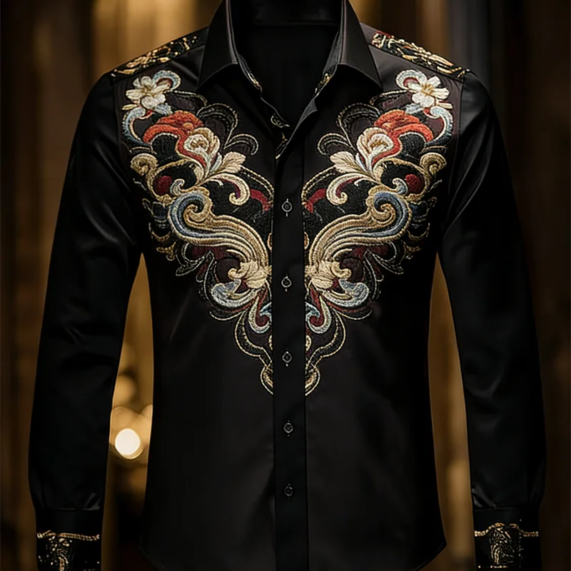 New 11 color men's long sleeved lapel shirt | SAMAG