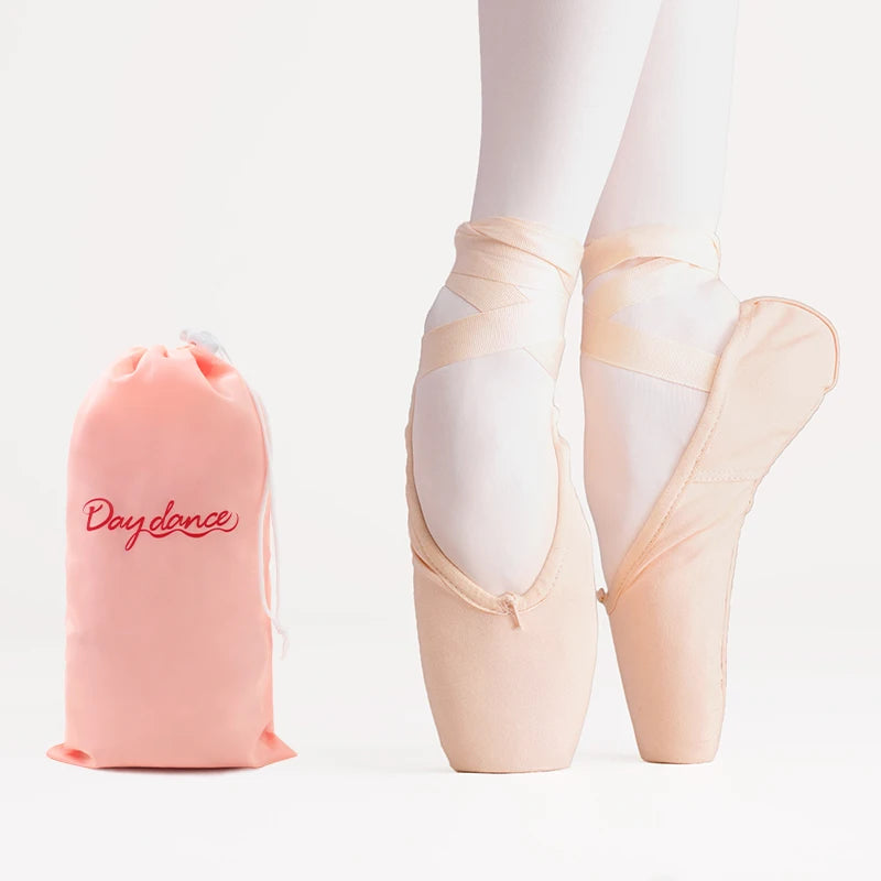 Women Ballet Pointe Shoes Professional Girls Satin Pink Ballerina Shoes With Silicone Toe Pad Kids Girls Ballet Shoes