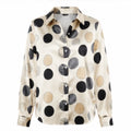 Fashionable trend women's printed cotton shirt, satin - View 6 | SAMAG