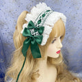 2024 Japanese Lace Bow Ribbon Lolita Headdress Ears on The Head Headband Lolita Maid Anime Cosplay Hair Accessories