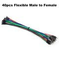 40-120Pcs 10cm 20cm 30cm Dupont Cable Line Jumper Wire Kit Male Female 24AWG Copper Long Ribbon Connector Set for DIY Breadboard